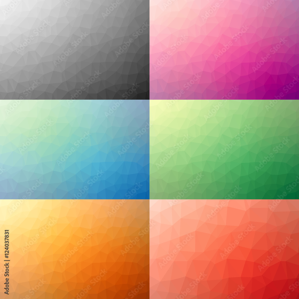 Poster set of abstract colorful geometric backgrounds | eps10 vector design