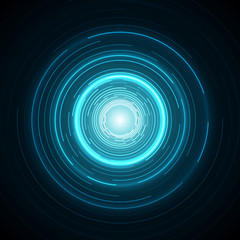 Abstract Vector Background - Light Blue Circles Design