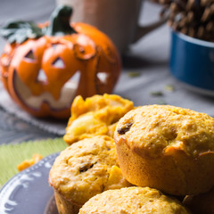 Home made sweet pumpkin muffins