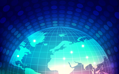 abstract technology backdrop, futuristic backdrop, colorful digital background, digital modern globe, pink light wire frame,