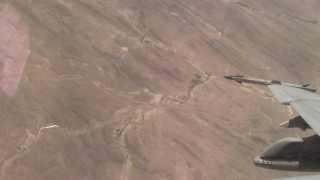 POV flying in an F/A-18 over Afghanistan.