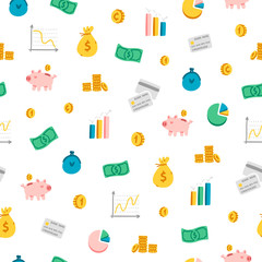 Financial seamless pattern