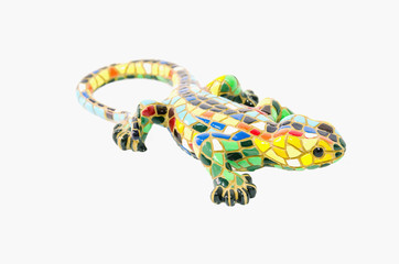 Decorative lizard made with ceramic