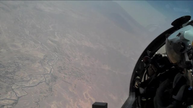 POV flight in a fighter jet. Afghanistan aerials