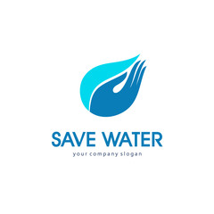 Logo vector concept save water