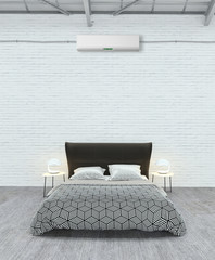 Camera da letto moderna con aria condizionata