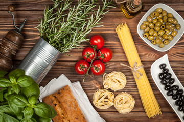 Fototapety  Włoskie składniki żywności