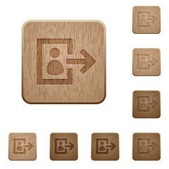 User logout wooden buttons