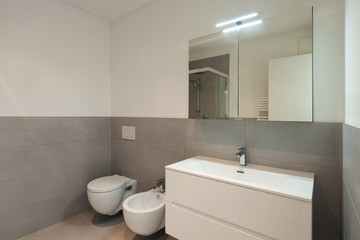 Modern bathroom of a new apartment