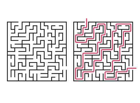 Vector labyrinth. Maze / Labyrint with entry and exit.