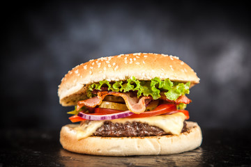 Delicious grilled burger