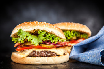 Delicious grilled burger