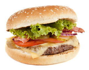 Delicious grilled burger