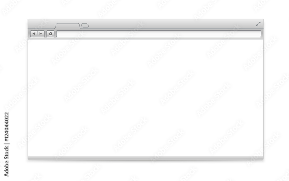 Aufkleber opened browser vector template. vector mockup. past your content