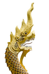 Fototapeta premium Na ga statue on white background