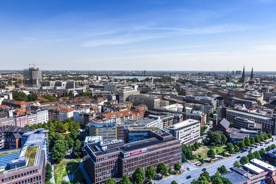Hamburg City; View from the Michel