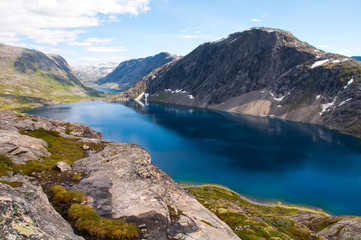 Naklejka na ściany i meble Norway fjord landscape
