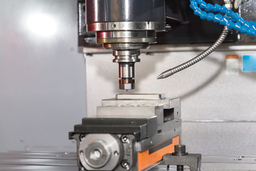 High precision CNC machining center working