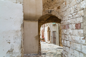 typical alleyway of old Italian village