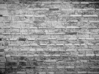 Brick wall in black and white background