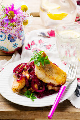 Fish Fillets in a Sweet-and-Sour Sauce