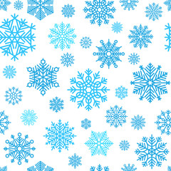 Winter snowflake pattern. Vector snow and snowflakes wallpaper