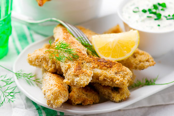 Fish Fingers and Sweet Potato Oven-Fries