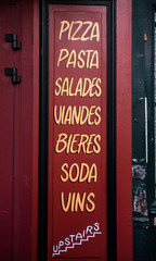 Bistro banner in Paris