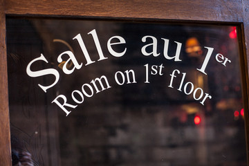 Bistro banner in Paris