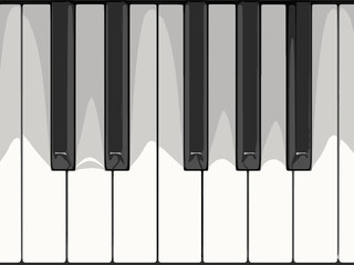 Naklejka premium Digital piano keyboard. Image with clipping path
