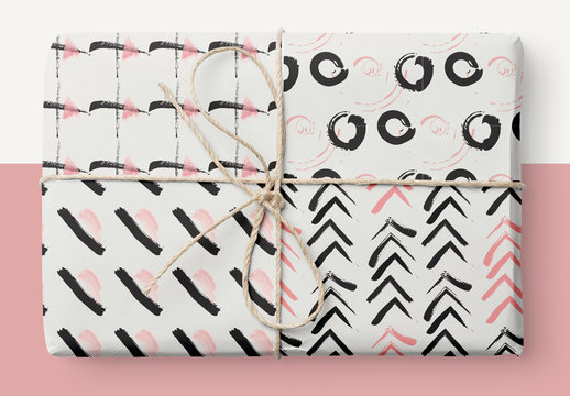 Black and Pink Ink Patterns