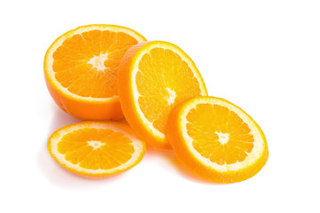 Orange fruit isolated on white background.