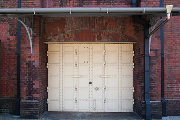 White iron door