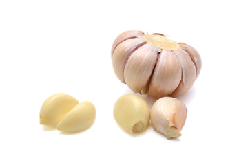 Garlic isolated on white background