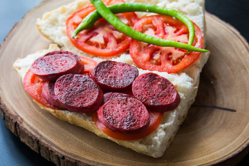 Sucuk Ekmek / Sausage in Bread