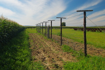Obraz premium Fence Iron Curtain, Czech republic