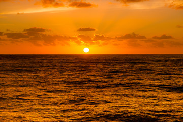 Spectacular sea sunset