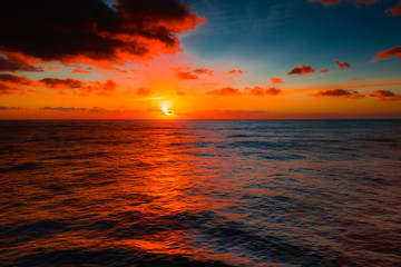 Spectacular sea sunset