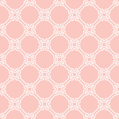 Seamless vector pink and white ornament in arabian style. Pattern for wallpapers and backgrounds