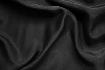 Black silk fabric background