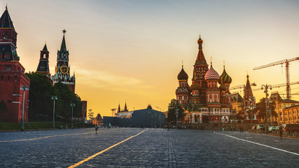 Obraz premium Saint Basil Cathedral on Red Square in Moscow