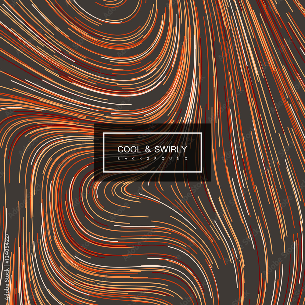 Poster abstract artistic curl background with swirled stripes.