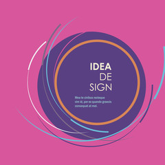 Vector swirl set. Circle abstract design