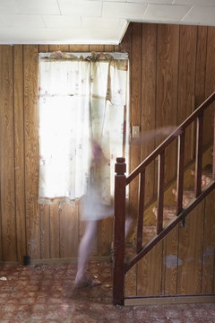 Ghost On The Stairs; Thunder Bay, Ontario, Canada