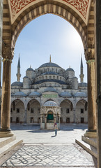 The Main Entrance of the Blue Mosque in Istanbul, Turkey
