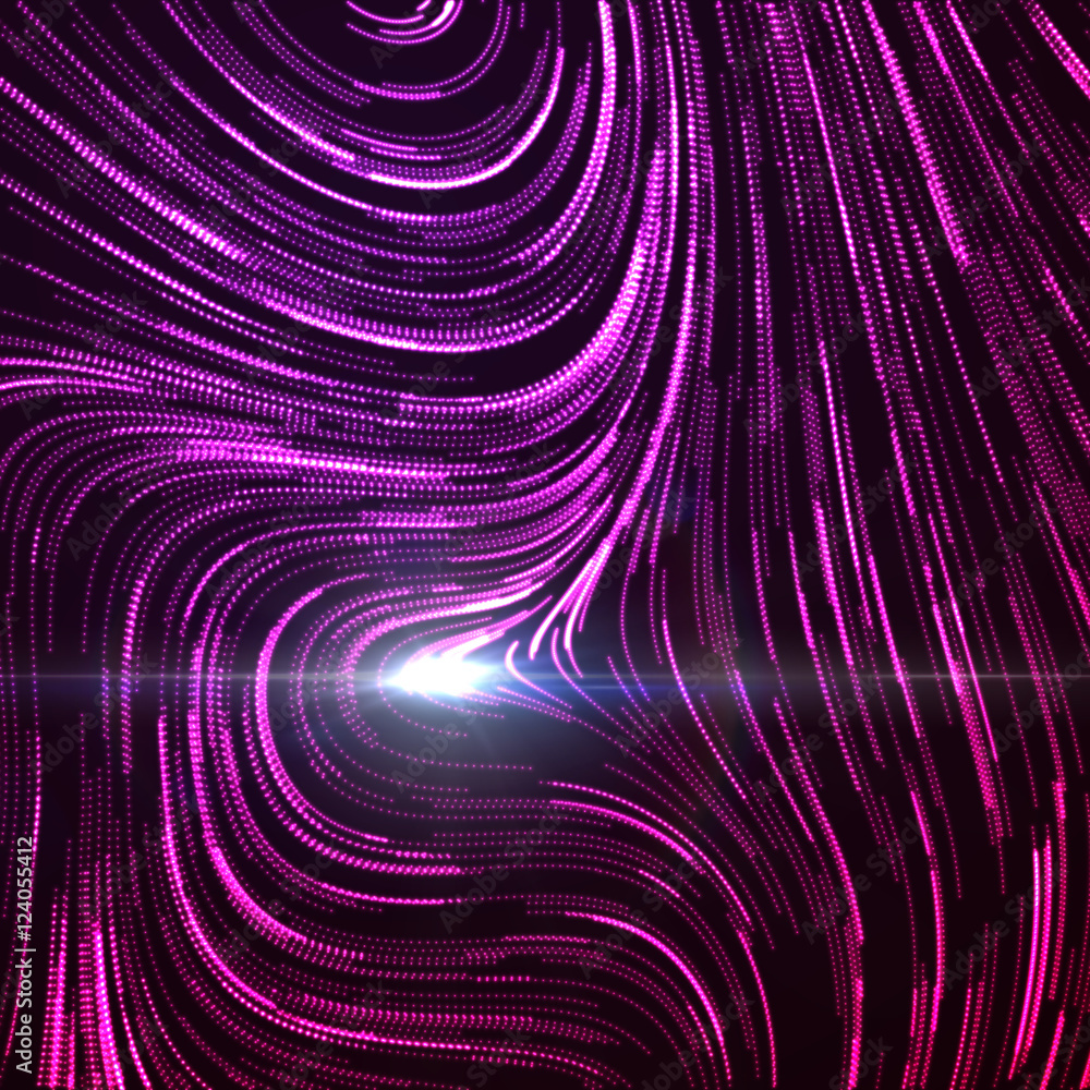 Poster Abstract artistic curl background with swirled stripes.