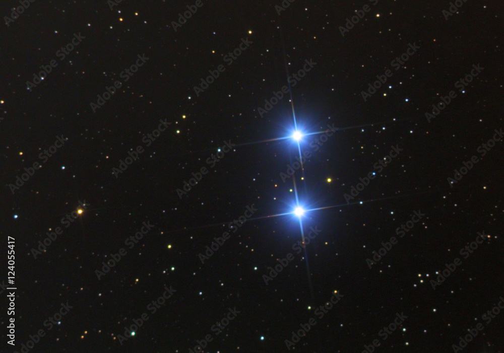 Wall mural in this photo you can see epsilon lyrae or also called the double double . taken by my telescope and