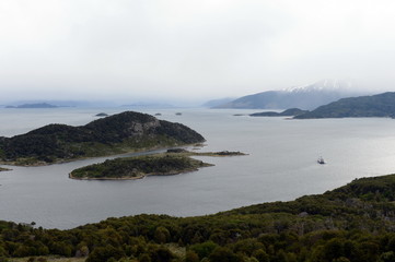 Views of the Murray channel from the island of Navarino.
