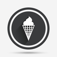Ice Cream sign icon. Sweet symbol.