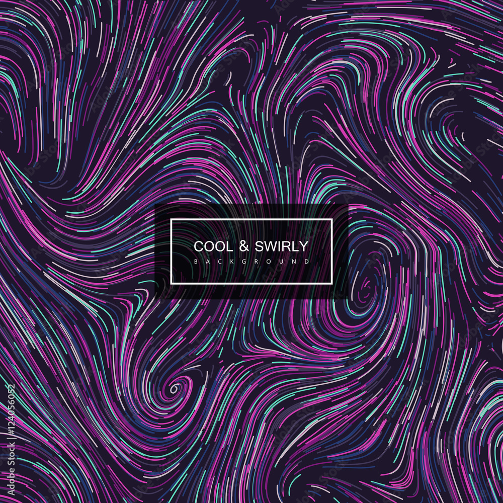 Poster abstract artistic curl background with swirled stripes.
